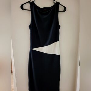 Express Black and White Sheath Dress for Cocktail